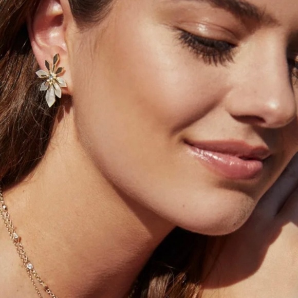 Kendra Scott Abalone Tawny RSG plated Earrings NWT - Picture 12 of 12